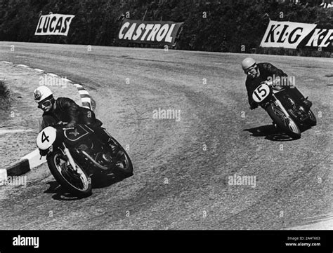 Matchless & Norton 1956 Isle of Man Tourist Trophy race Stock Photo - Alamy