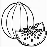 Cantaloupe Outline Black And White Cute coloring Book  Premium AI sketch template
