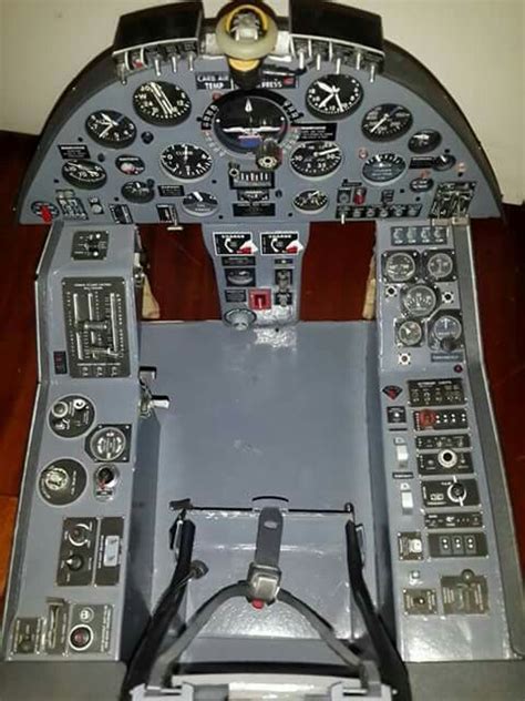 the cockpit of an airplane is shown with various instruments and dials ...