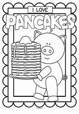 Printable Pancake Day Colouring Pages sketch template