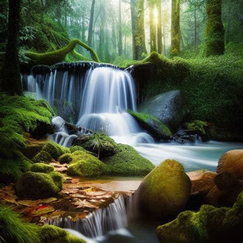 Forest-pond-with-waterfall-008 by JackyTorum on DeviantArt