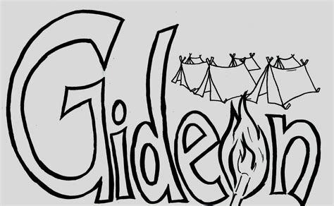Gideon Bible Coloring Pages
