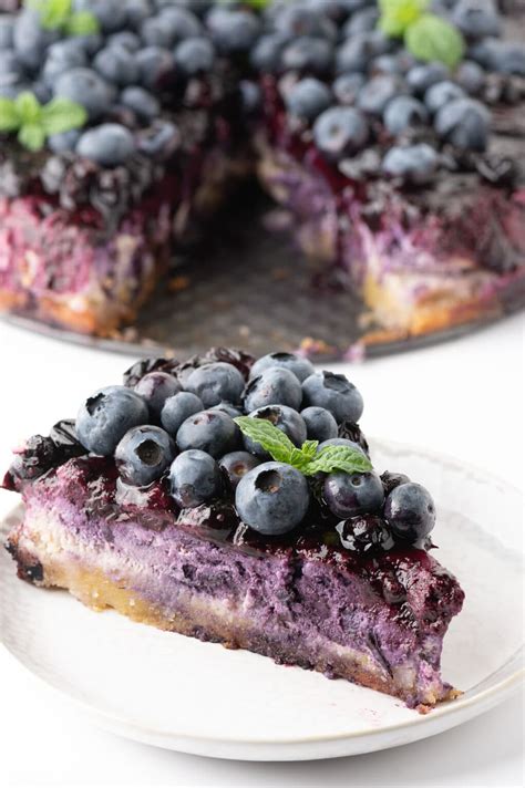 Thick & Creamy Low Carb Blueberry Cheesecake (Gluten-Free)