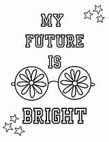 My Future Is Bright Coloring Page By Teach With Ms Marty  TPT sketch template