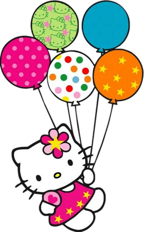 Download Hello Kitty Holding Balloons PNG Image with No Background - PNGkey.com