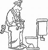 Plumber And Toilet coloring page  ColouringPages sketch template