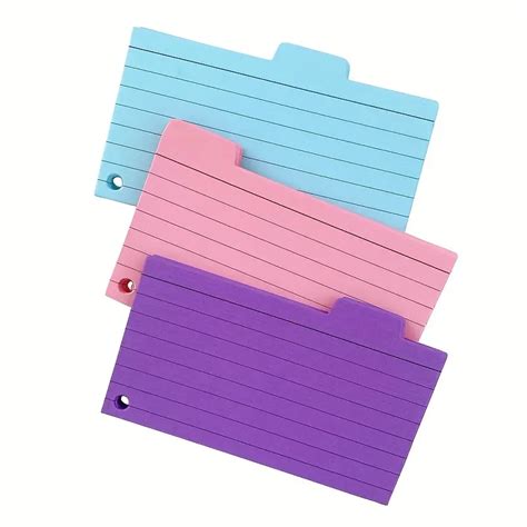 Blank Ruled Index Card Assorted Neon Colored Note Cards - Temu United Kingdom