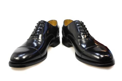 Loake Mens 200B Formal Black Oxford Shoes, Polished Leather, Goodyear ...