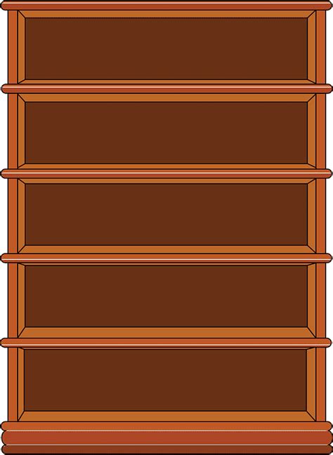 Empty Bookshelf clipart pictutre - Clipart World