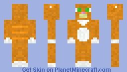 Orange Cat with 3d parts Minecraft Skin