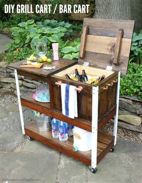 DIY Home Sweet Home: 9 Brilliant Diy Bar Cart Ideas | Diy outdoor bar, Outdoor bar cart, Grill cart