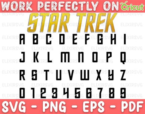 Star Trek Font SVG Star Trek Alphabet Star Trek Letters - Etsy India