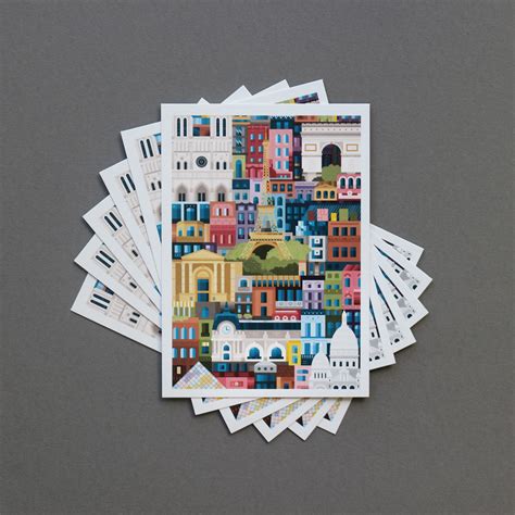 Paris Postcard Set | The City Works