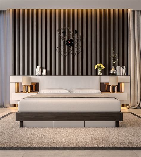 25 Beautiful Examples Of Bedroom Accent Walls That Use Slats To Look Awesome