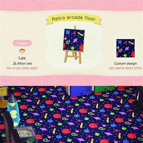 retro arcade floor♡ from acnhcustomdesigns on tumblr/Lex from Afton Isle. _ _ _ _ 【﻿tags】 #acnh ...