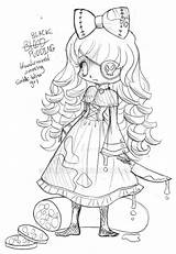 Yampuff Food Chibi Girls Coloring Pages Sketch Page sketch template