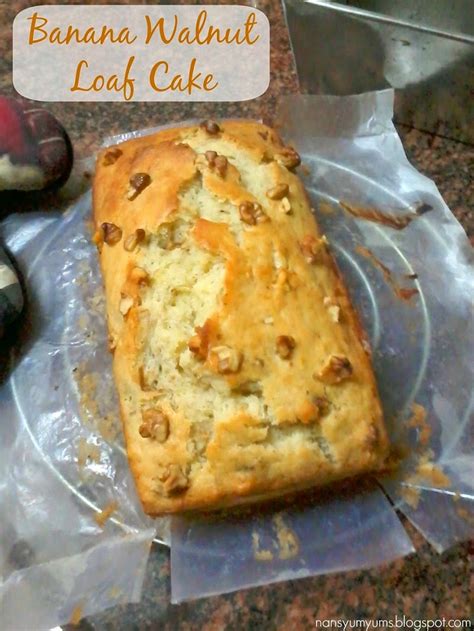 Nan's yum-yums!: Banana Walnut Loaf Cake [Egg-less]