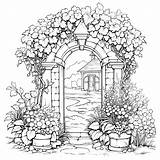 Garden Coloring Pages For Adults sketch template