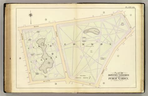 Boston public garden map - Map of Boston public garden (United States of America)