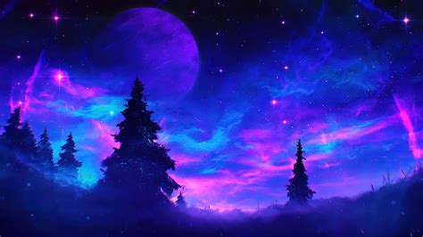 Beautiful Night Sky Scenery 4K #4170h Wallpaper PC Desktop