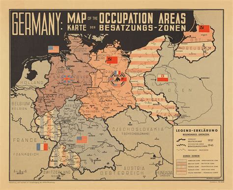 Nazi Germany World War 2 Map Post War Potsdam Chart - Etsy