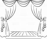 Theatre Stage Coloring Pages Sketch Page sketch template