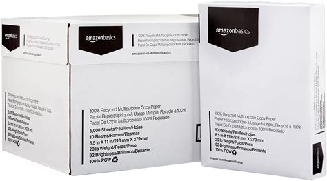 AmazonBasics 30% Recycled Multipurpose Copy Printer Paper - 8.5 x 11 ...