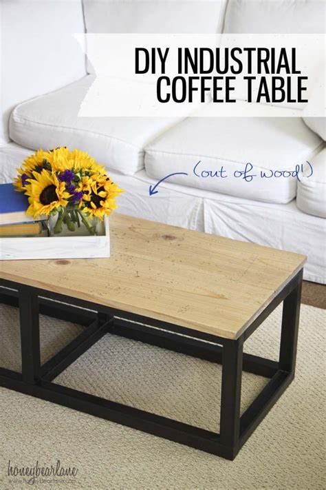 DIY Industrial Coffee Table - Honeybear Lane