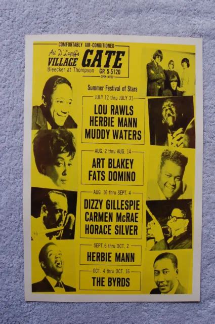 FATS DOMINO CONCERT Tour Poster 1966 Muddy Waters The Byrds Village Gate __ $4.25 - PicClick