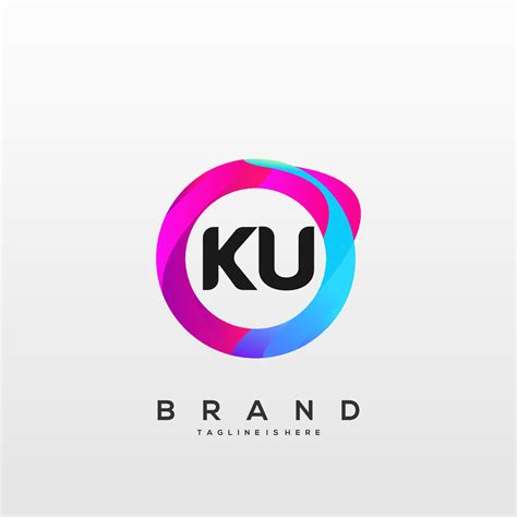 Letter KU gradient color logo vector design 25781367 Vector Art at Vecteezy