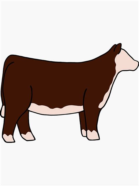 "Hereford Cow" Sticker for Sale by taylorj1215 | Redbubble