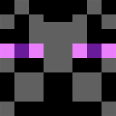 Minecraft Enderman Face Pixel Art