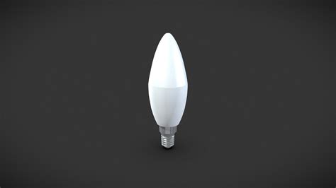 LED bulb with 7W E14 candle shape - Download Free 3D model by Juan Carlos (@grove4069) [1ddf509 ...