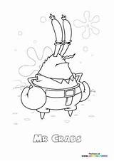 Mr Crabs Saving Bikini Bottom  Coloring Pages For Kids sketch template