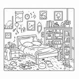 Bedroom Coloring Page sketch template