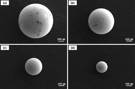 SEM images of solder balls with different diameters: a 600 µm, b ...