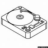 Turntable Coloring Page sketch template