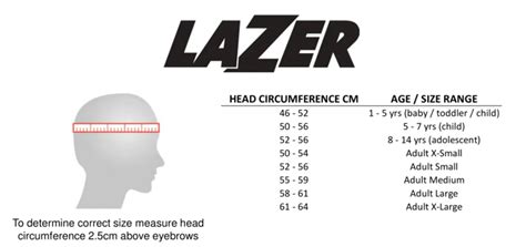 bicycle helmet sizing chart Bike helmet fit and size guide