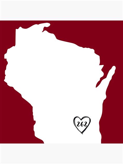 "Wisconsin Area Code 262 UW La Crosse" Sticker by schnjake | Redbubble