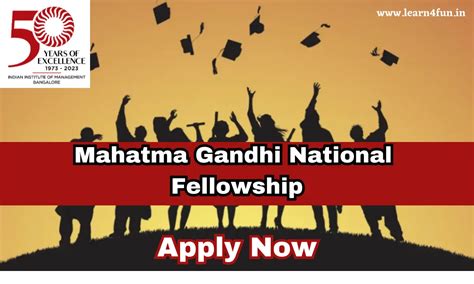 Mahatma Gandhi National Fellowship (MGNF) 2024: Online Apply