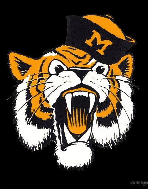 Vintage Missouri Tiger Sailor Hat Mascot Art - Row One Brand