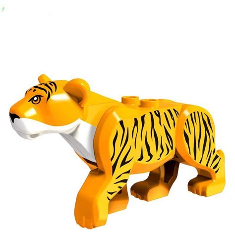 Summer Jungle Sets Animals Big Cat Line Up Tiger Minifigure Compatible ...