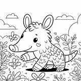 Aardvark Coloring Pages 4  Gem sketch template
