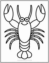 Lobster Coloring Page For Kids sketch template