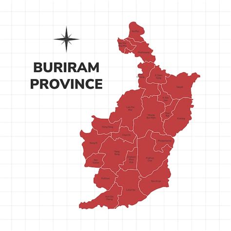 Premium Vector | Buriram Province map illustration Map of the province ...