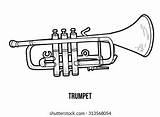 Trumpet Coloring Pages sketch template