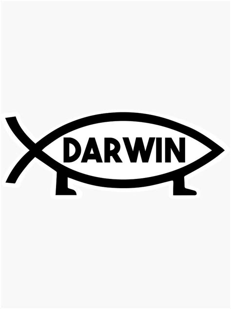 "DARWIN EVOLUTION FISH Bumper Sticker" Sticker for Sale by ...