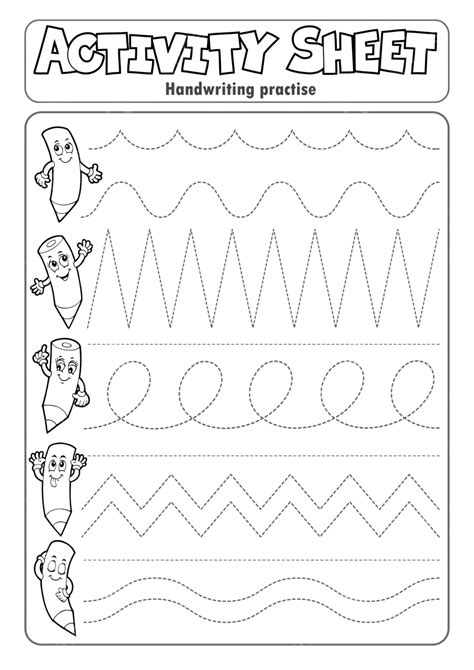 Activity Sheet Handwriting Practise 2 Line Artwork Shapes Vector, Line, Artwork, Shapes PNG and ...