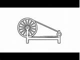 How To draw Charkha Or spinning wheel Step By  YouTube sketch template