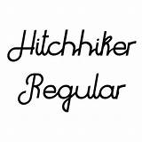 Hitchhiker Regular  Free Fonts On Creazillacom sketch template